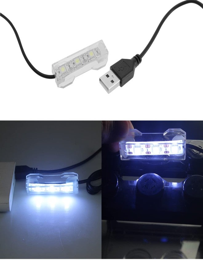 ECSiNG 2Pcs Small Aquarium Light Black Wire White Light USB Strip Water Plant Light USB Mini Desktop Fish Tank White LED Lights Aquarium Accessories - Image 3